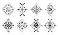 Set of ethnic hand drawn ornaments. Royalty Free Stock Photo