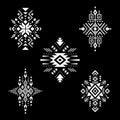 Aztec vector elements. Set of ethnic ornaments. Royalty Free Stock Photo