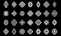 Aztec vector elements. Set of ethnic ornaments.