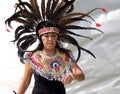 Azteca Indian dancers at Cultural Festival Royalty Free Stock Photo