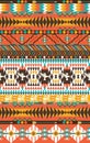 Aztecs seamless pattern on hot color Royalty Free Stock Photo