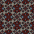 Aztecs seamless pattern. Tribal ethnic ornament. Geometric abstract background.