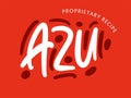 Azu food lettering logo for business, print and advertising