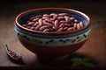 Azuki japan red beans in a bowl, AI generated Royalty Free Stock Photo