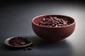 Azuki japan red beans in a bowl, AI generated