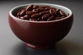 Azuki japan red beans in a bowl, AI generated Royalty Free Stock Photo