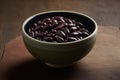 Azuki japan red beans in a bowl, AI generated Royalty Free Stock Photo