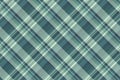 Azul tartan texture background, golf seamless pattern vector. Rectangle check fabric textile plaid in cyan and pastel colors