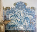 Azulejo of Mother Mary, the Infant Jesus and St Dominic in the C