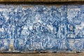 Azulejo panel in the Porto Cathedral, Porto, Portugal.