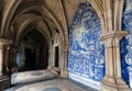 Azulejo panel in the Porto Cathedral, Porto, Portugal.