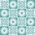 Azulejo seamless pattern stylish trendy ceramic tile design element for kitchen