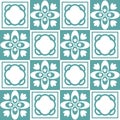 Azulejo seamless pattern stylish trendy ceramic tile design element for kitchen