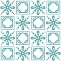 Azulejo seamless pattern stylish trendy ceramic tile design element for kitchen