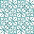 Azulejo seamless pattern stylish trendy ceramic tile design element for kitchen