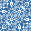 Azulejo square ceramic spanish tile for design, retro geometric vector illustration Royalty Free Stock Photo