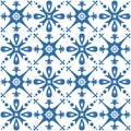 Azulejo square ceramic spanish tile design, retro geometric vector illustration