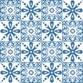 Azulejo ceramic spanish tile for kitchen backsplash design, retro geometric vector illustration Royalty Free Stock Photo
