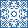 Azulejo square ceramic spanish tiles for wall and floor decoration, rvector illustration