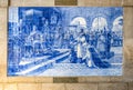 Azulejo at SÃÂ£o Bento Railway Station, Porto, Portugal