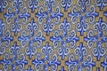 Azulejos on the buildings in Valencia, Spain - ceramic glazed tiles, design, pattern Royalty Free Stock Photo