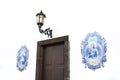 Azulejos - Portuguese glazed tiles, Canico, Madeir Royalty Free Stock Photo