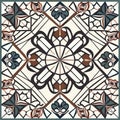 Azulejos portuguese tile azulejo vector pattern AI generated