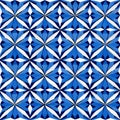 Azulejos portuguese tile. Blue and white colors. Generative AI