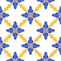 Azulejos portuguese traditional ornamental tile