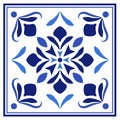 Azulejos portuguese traditional ornamental tile