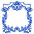 Portuguese Dutch and oriental tile original frame, shape