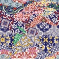 Azulejos tiles patchwork wallpaper