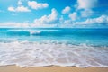 azure beach with clear water and blue sky ai generative