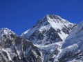 Azure blue sky over Changtse, high mountain in Tibet seen from Kala Patthar Royalty Free Stock Photo