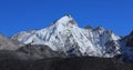 Azure blue sky over a mountain seen from Gorakshep Royalty Free Stock Photo