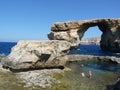 Azure Blue Window in Gozo Malta showing Rock Formation