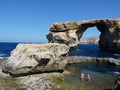 Azure Blue Window in Gozo Malta showing Rock Formation