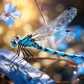 Azure damselfly (Coenagrion puella) Made With Generative AI illustration