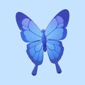 Azure Flutter: Blue Butterfly Icon
