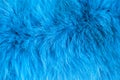 Azure furry texture. Abstract animal navy blue fur background Royalty Free Stock Photo