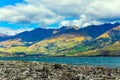 Azure lake among the mountains Royalty Free Stock Photo