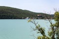 Azure lake view from the cliff Royalty Free Stock Photo