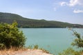 Azure lake view from the cliff Royalty Free Stock Photo