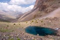 Azure Mountain Lake and Rock Landscape Valley Royalty Free Stock Photo