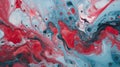 Azure and Pink Fluid Art Painting: Abstract ACR Textile Background Royalty Free Stock Photo