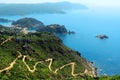 Azure seaside landscape from Greece Corfu