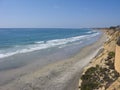 Azure Shore of Solana Beach, CA Royalty Free Stock Photo