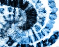 Azure Spiral Tie Dye Texture. Cobalt Swirl Watercolor Vintage. Indigo Watercolor Print. Cerulean Batik Brush Banner. White Grungy