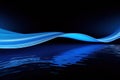 Azure Symphony, Abstract Background with Curved Blue Lines