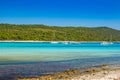 Azure turquoise lagoon on Sakarun beach on Dugi Otok island, Croatia Royalty Free Stock Photo